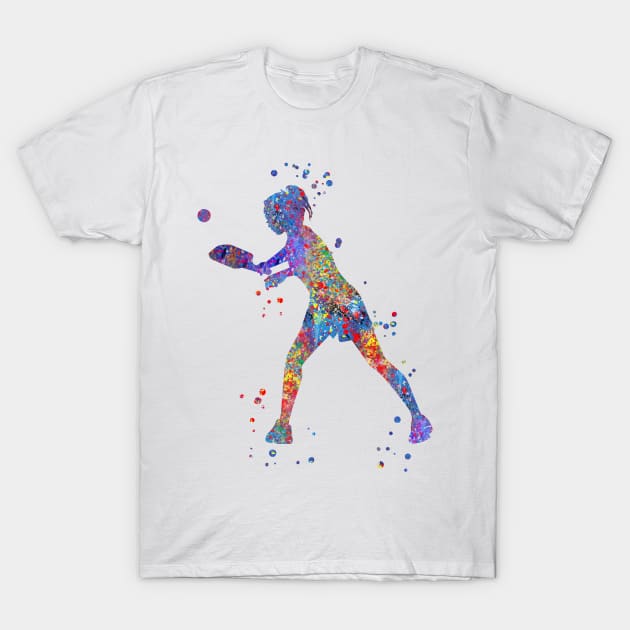 Pickleball player T-Shirt by RosaliArt